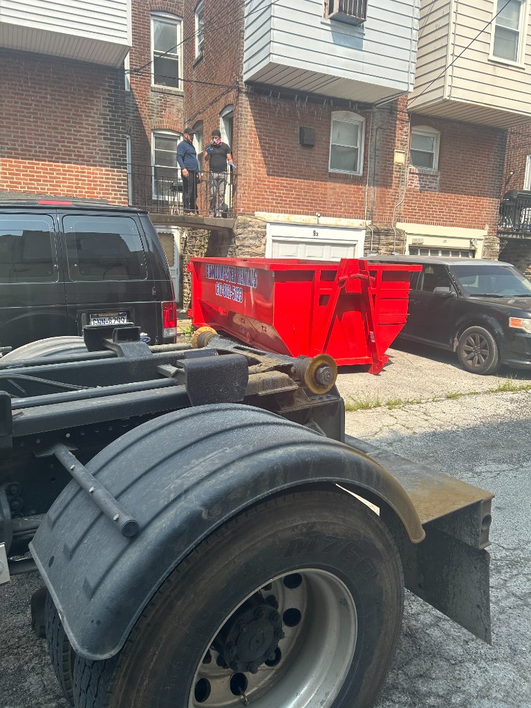 Dumpster in a Philadelphia alley